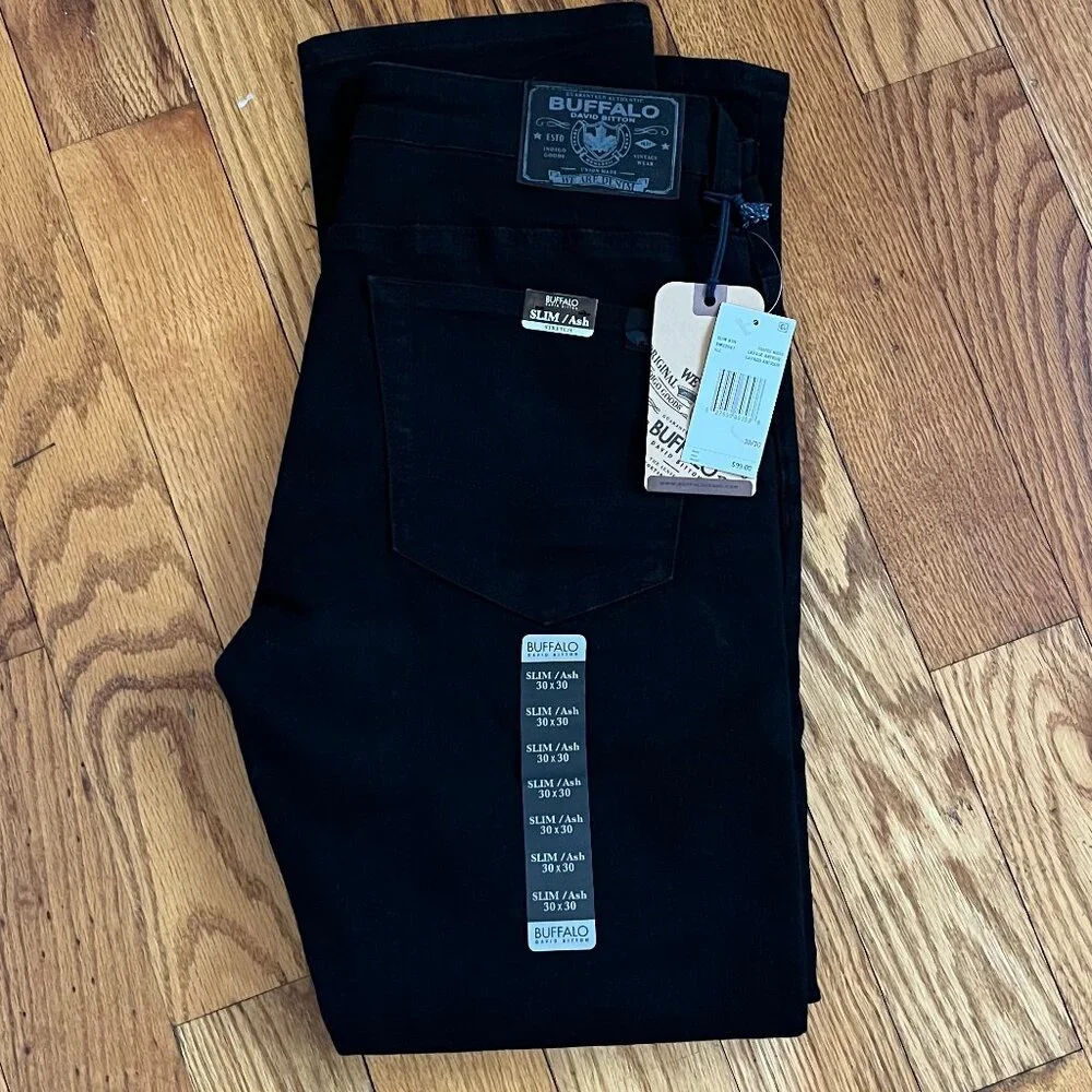 Buffalo David Bitton Black Jeans - NWT - Picture 1 of 4